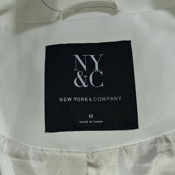 NY&Co Faux-Leather V-Neckline Studded Jacket - Picture 11 of 14